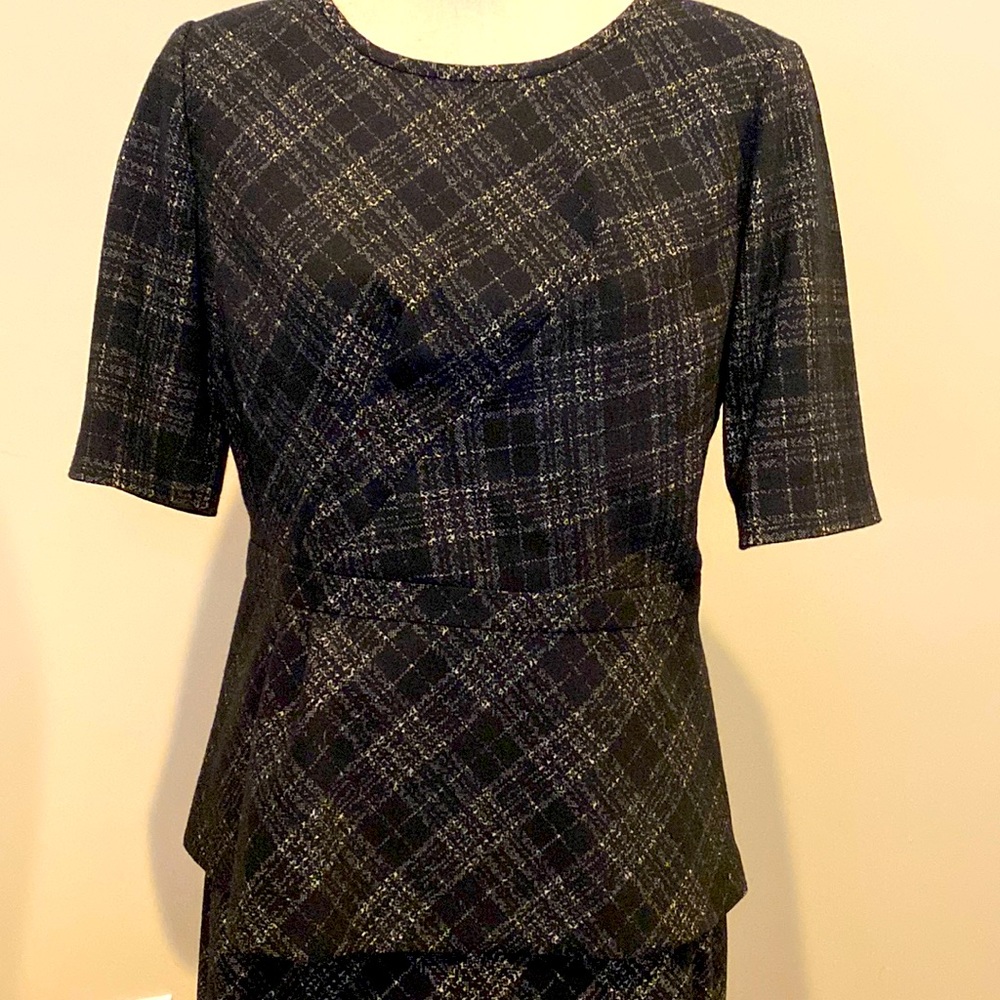Classiques Entier Wool Blend Plaid Black and White (M)